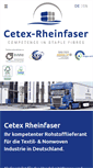 Mobile Screenshot of cetex-rheinfaser.de